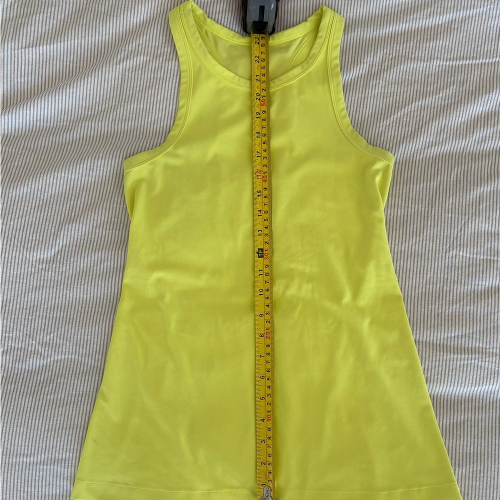Lululemon Cool Racerback Tank Neon Yellow Size 4 - Picture 5 of 5